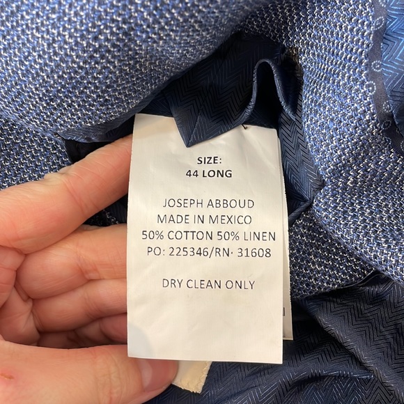 JOSEPH ABBOUD LINEN COTTON BLEND MENS BLAZER - Picture 12 of 13